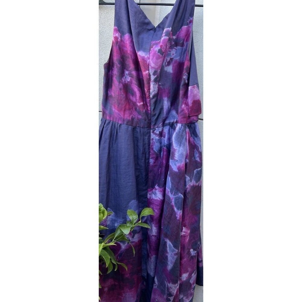 NEIMAN MARCUS Women's Size 14 Silk Cotton Vintage Turquiose Slip Dress Long